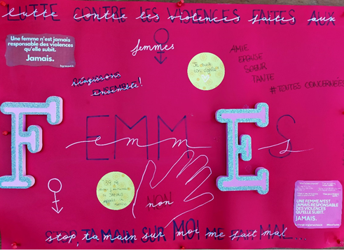 photo affiche contre violence faite aux femmes