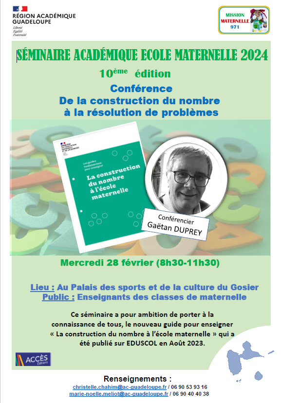 Affiche Séminaire maternelle 2024