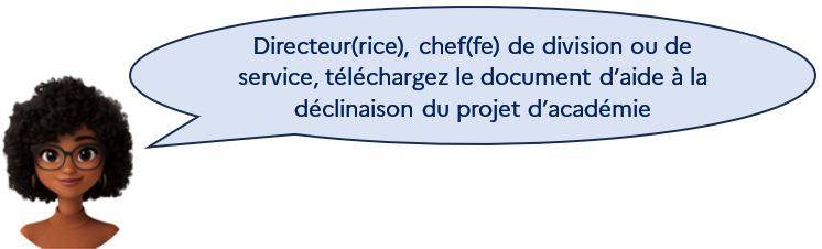 Directeur(rice), chef(fe) de division ou de service, téléchargez le document d’aide à la déclinaison du projet d’académie