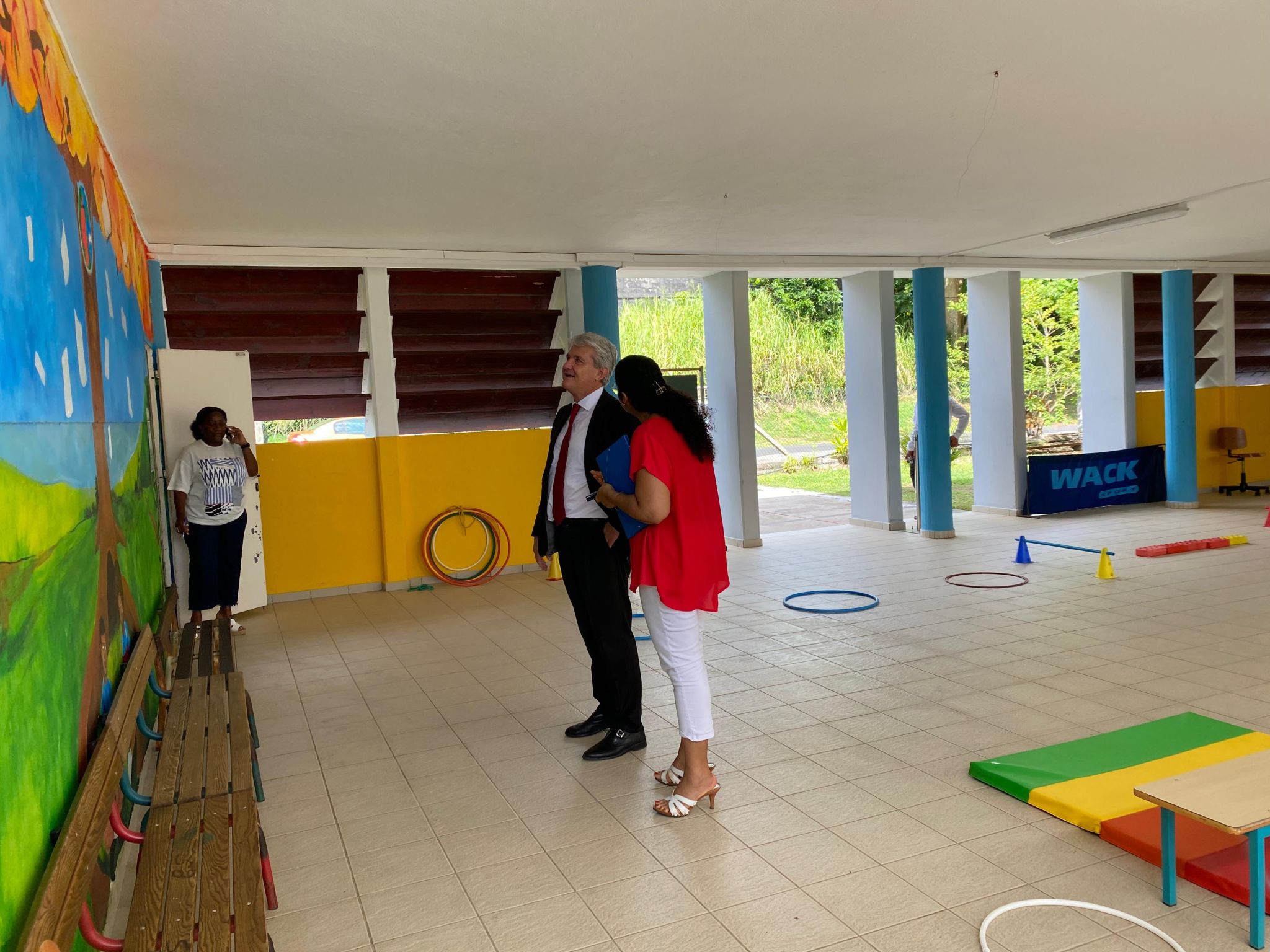 Visite de l'école de Blachon Lamentin