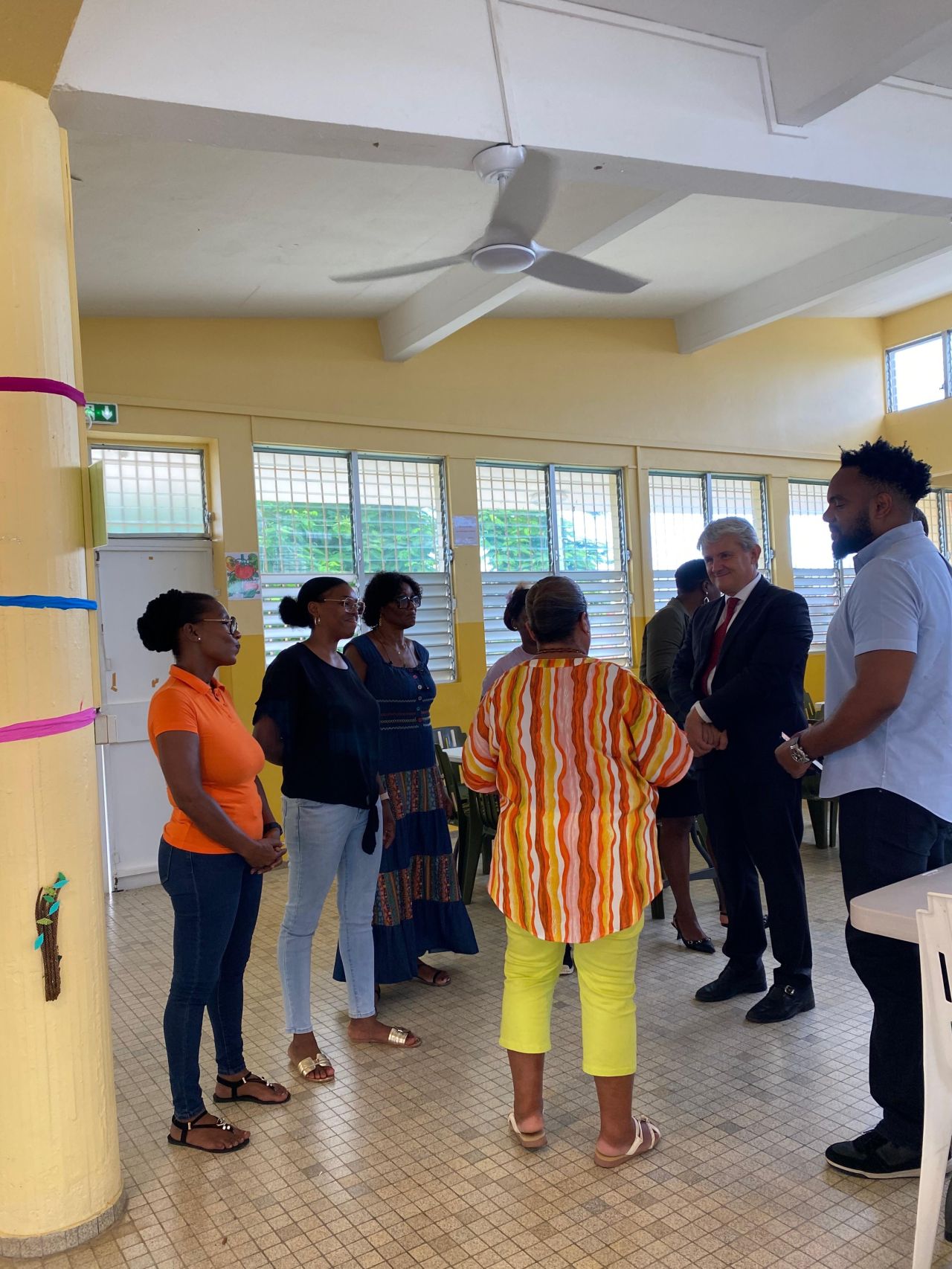 Visite de l'école de Blachon Lamentin