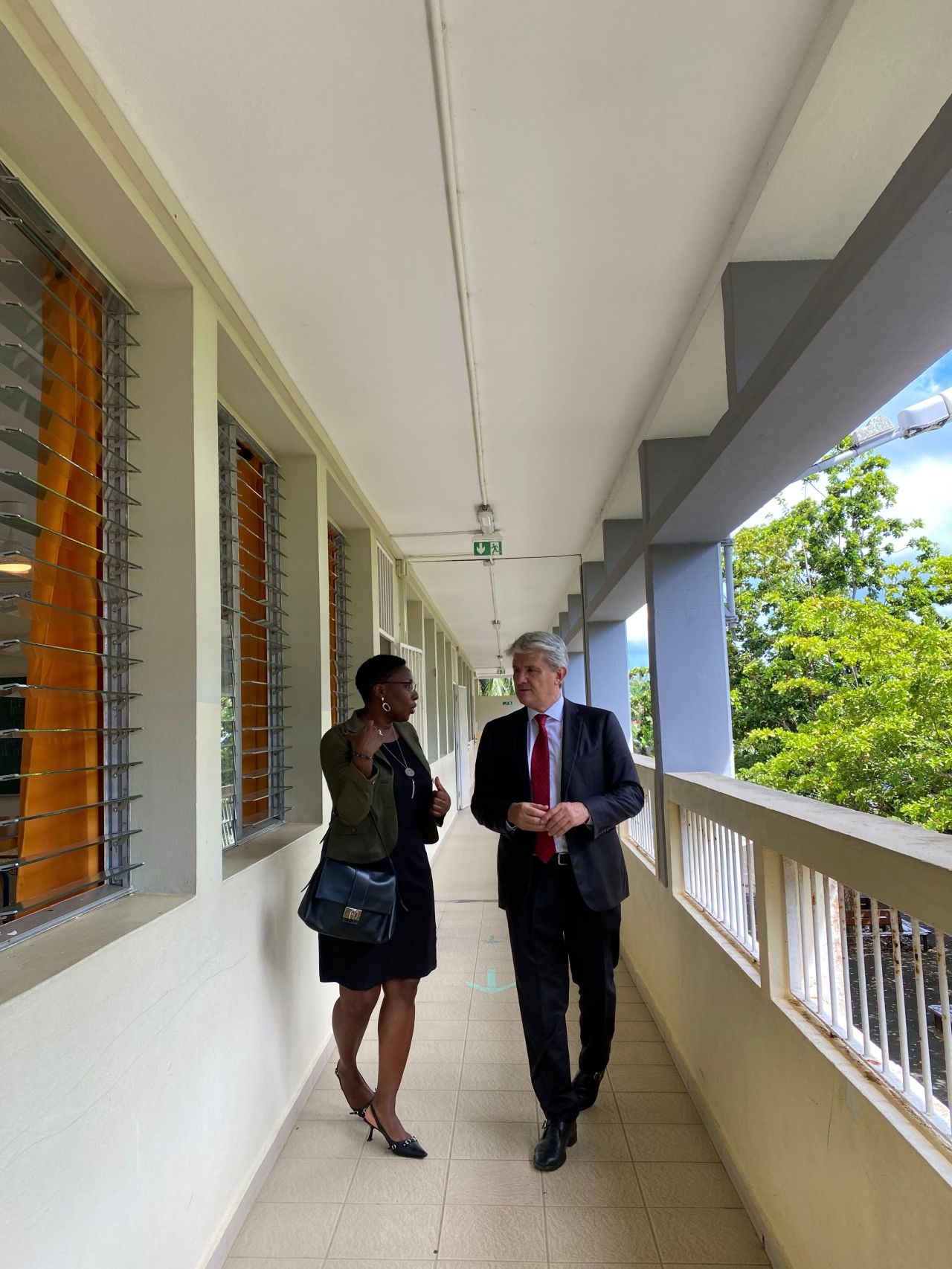 Visite de l'école de Blachon Lamentin