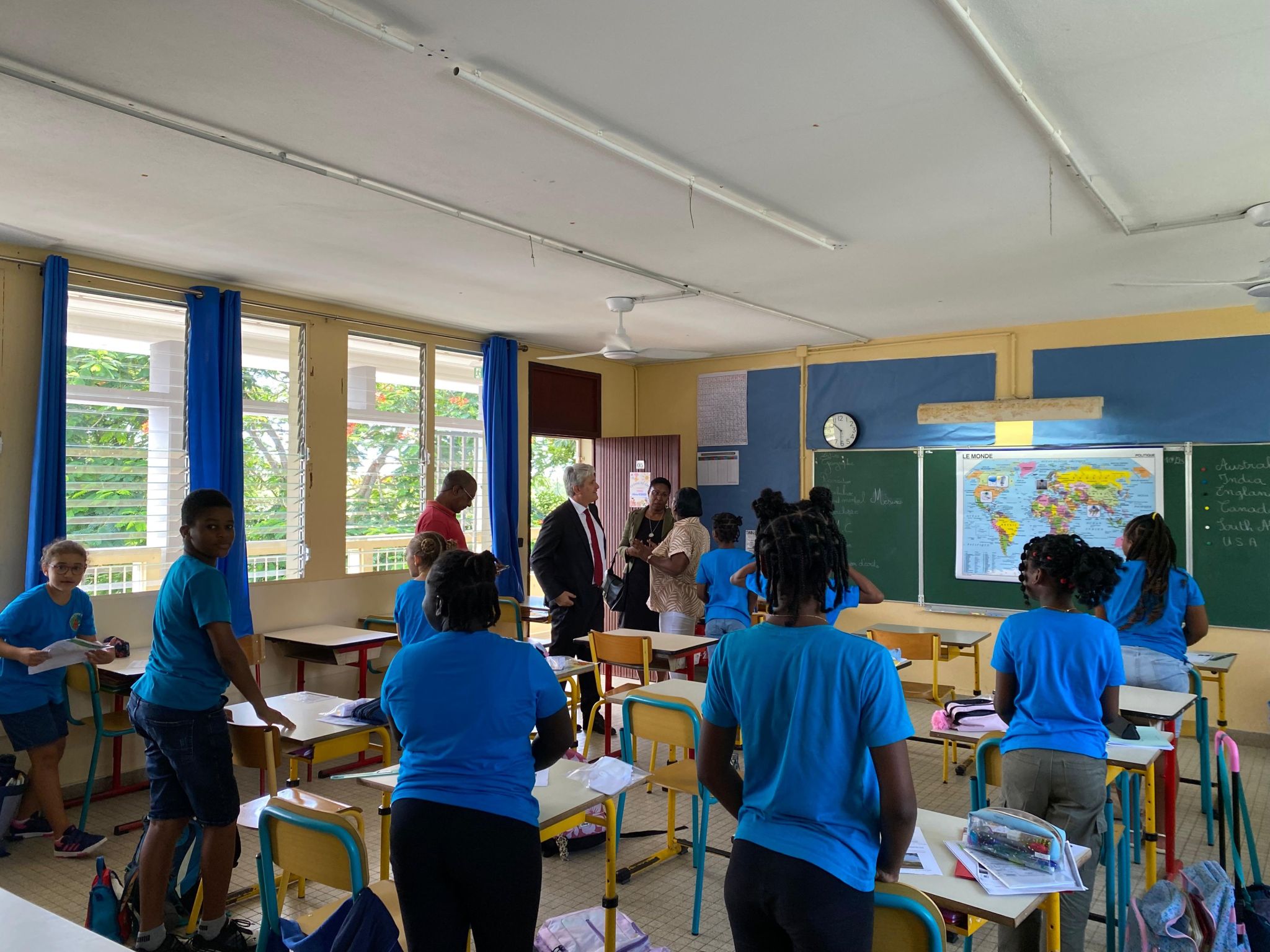 Visite de l'école de Blachon Lamentin