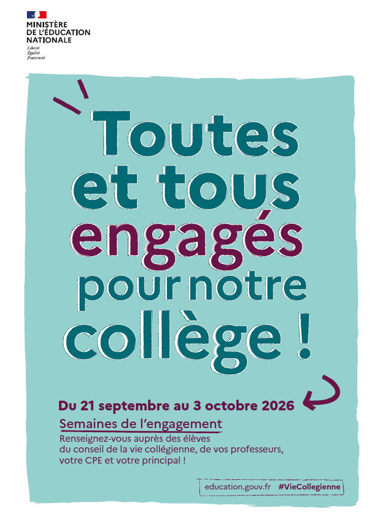 Toutes et tous engagés pour notre collège !