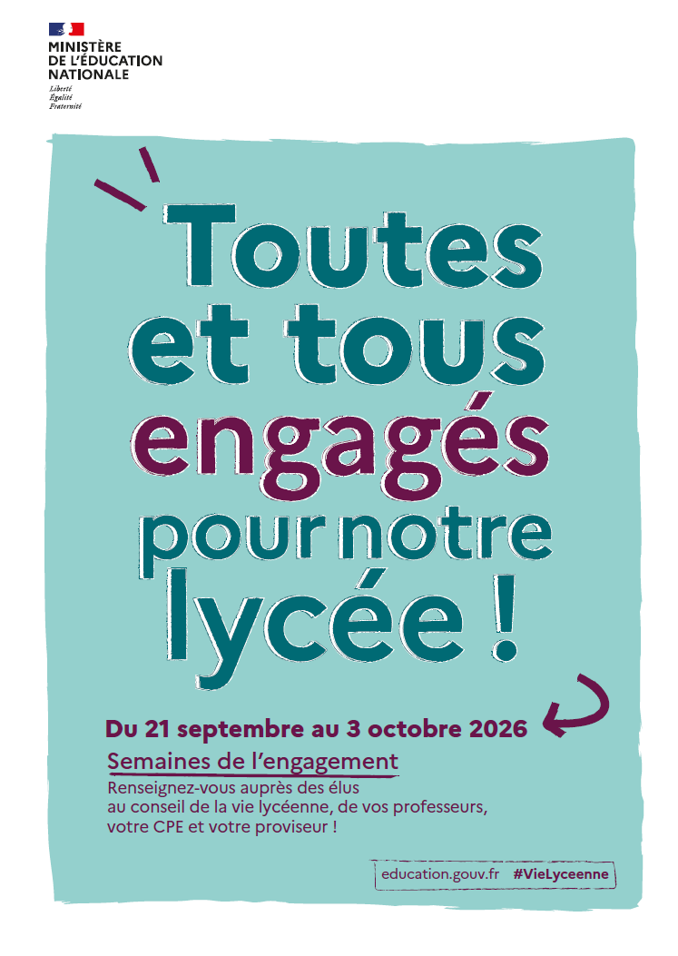 Toutes et tous engagés pour notre lycée !