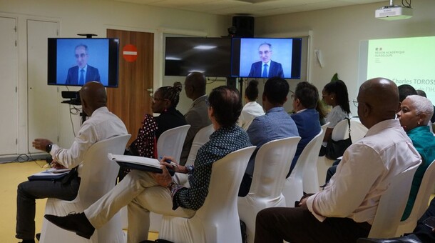 Visio conférence lors de l'inauguration de l'EAFC