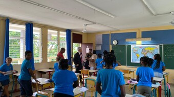 Visite de l'école de Blachon Lamentin